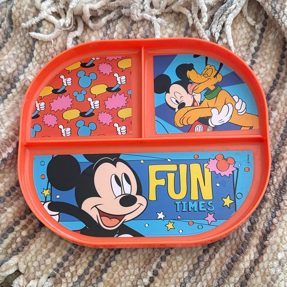 Disney Mickey Mouse (Double Sided), Toddler/Kids Plate.